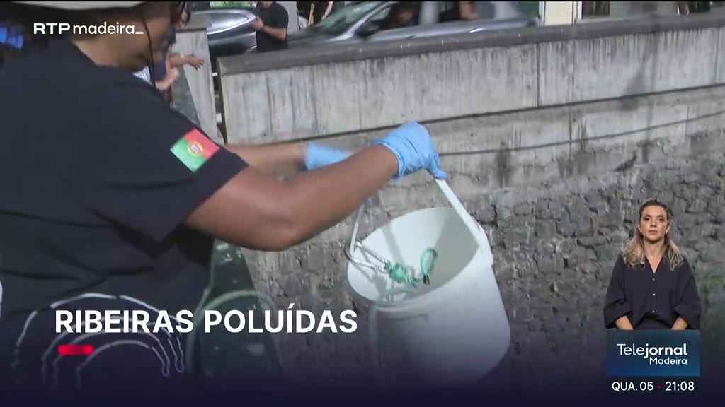 Poluição nas ribeiras do Funchal