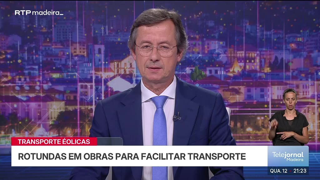 Transporte de componentes eólicos para o Paúl da Serra