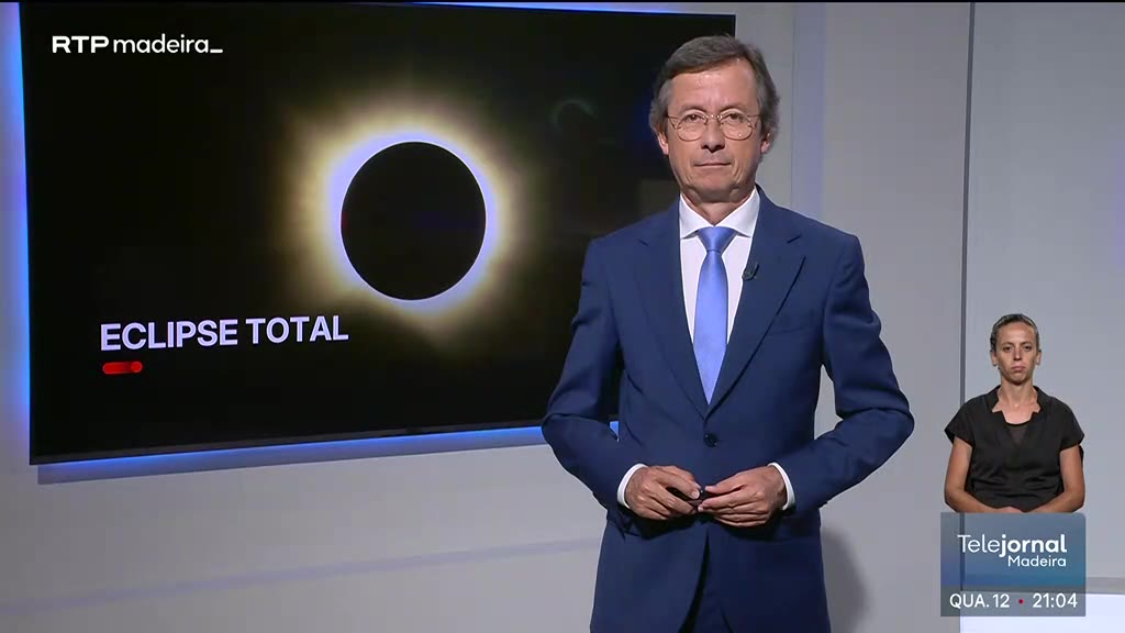 Eclipse total do Sol observado no norte de Portugal continental