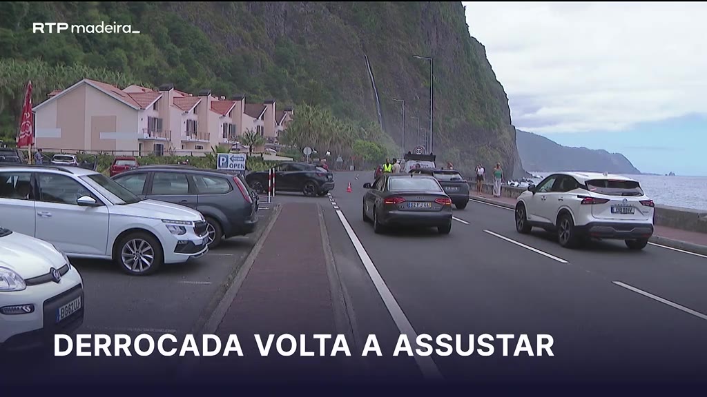 Derrocada na Via Expresso entre São Vicente e Porto Moniz