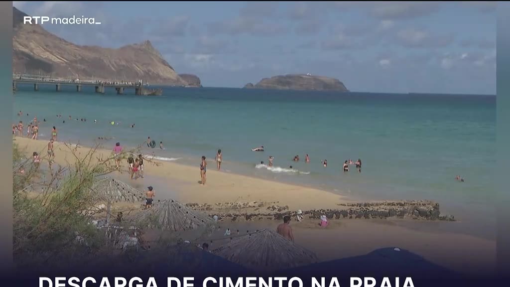 Praia do Porto Santo interditada devido a incidente em obra de desalinizador
