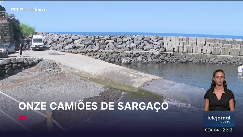 Sargaço removed from Baía de Ponta Delgada