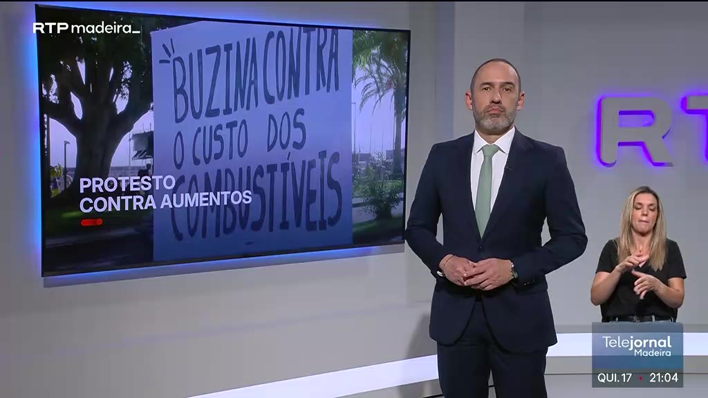 Protesto contra aumento dos combustíveis na Avenida do Mar
