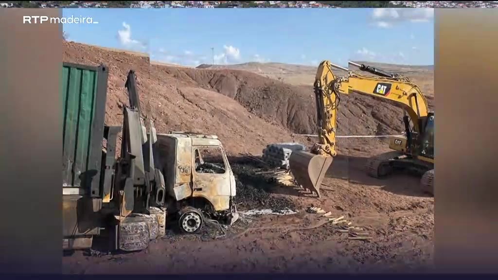 Máquinas vandalizadas nas obras do campo de golfe do Porto Santo